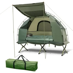 All-in-One Tent Cot Set with Awning